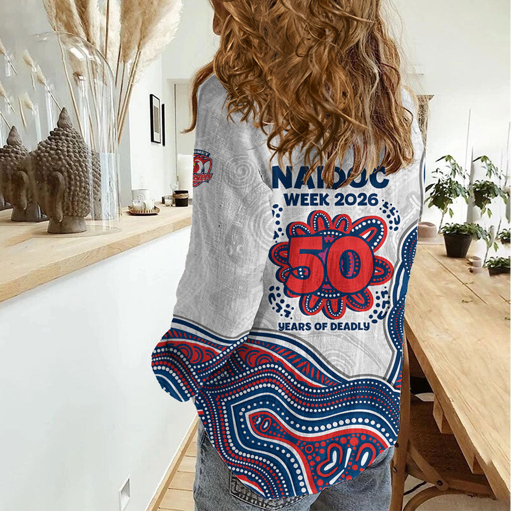 Sydney Roosters NAIDOC Week 2026 Women Casual Shirt First Nations of Australia Aboriginal Mascot Rugby