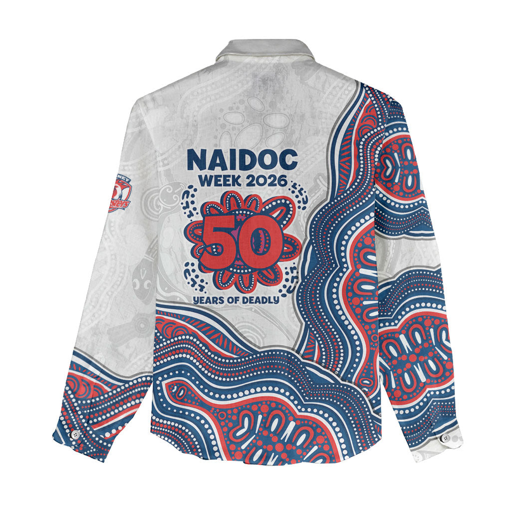 Sydney Roosters NAIDOC Week 2026 Women Casual Shirt First Nations of Australia Aboriginal Mascot Rugby