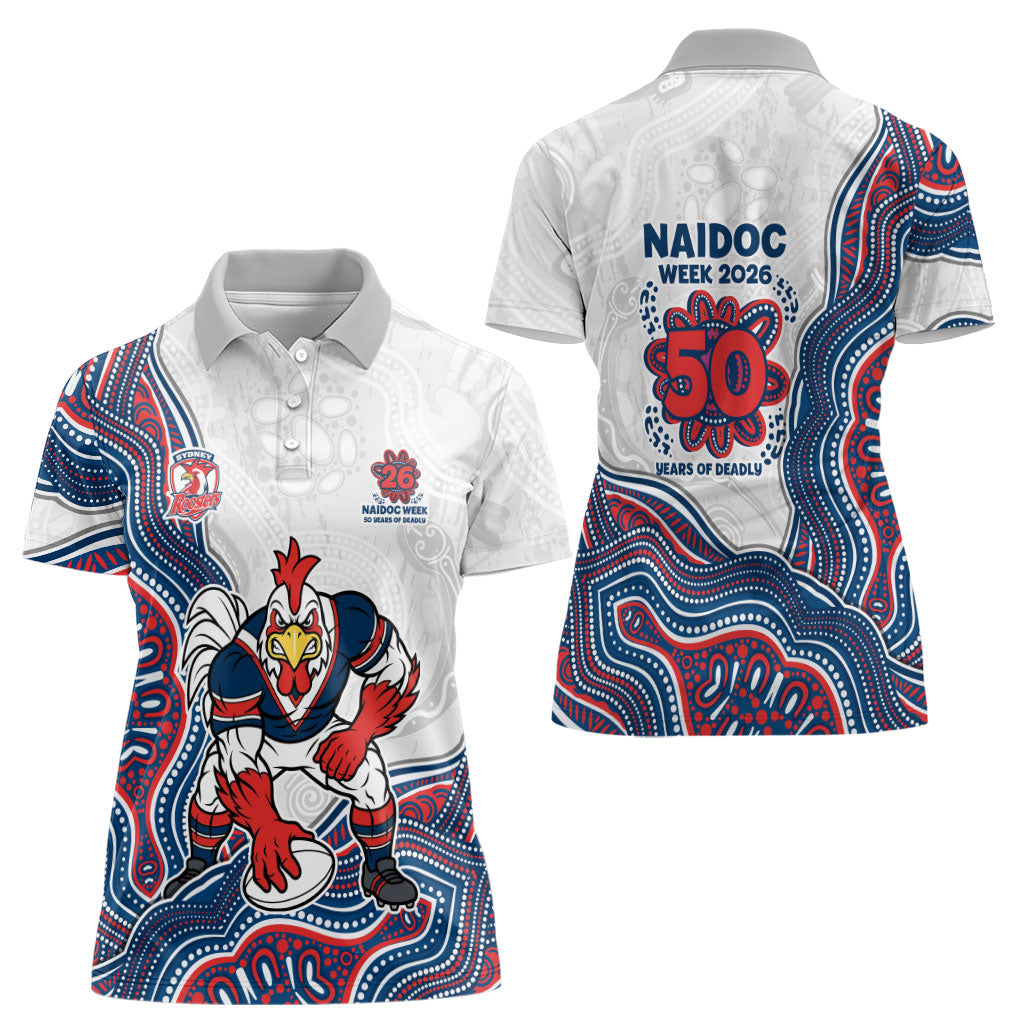 Sydney Roosters NAIDOC Week 2026 Women Polo Shirt First Nations of Australia Aboriginal Mascot Rugby
