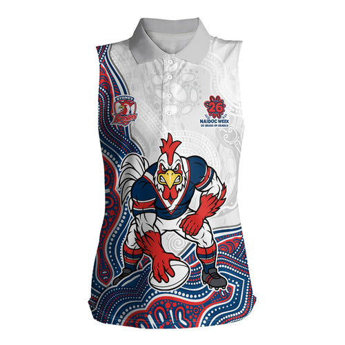 Sydney Roosters NAIDOC Week 2026 Women Sleeveless Polo Shirt First Nations of Australia Aboriginal Mascot Rugby
