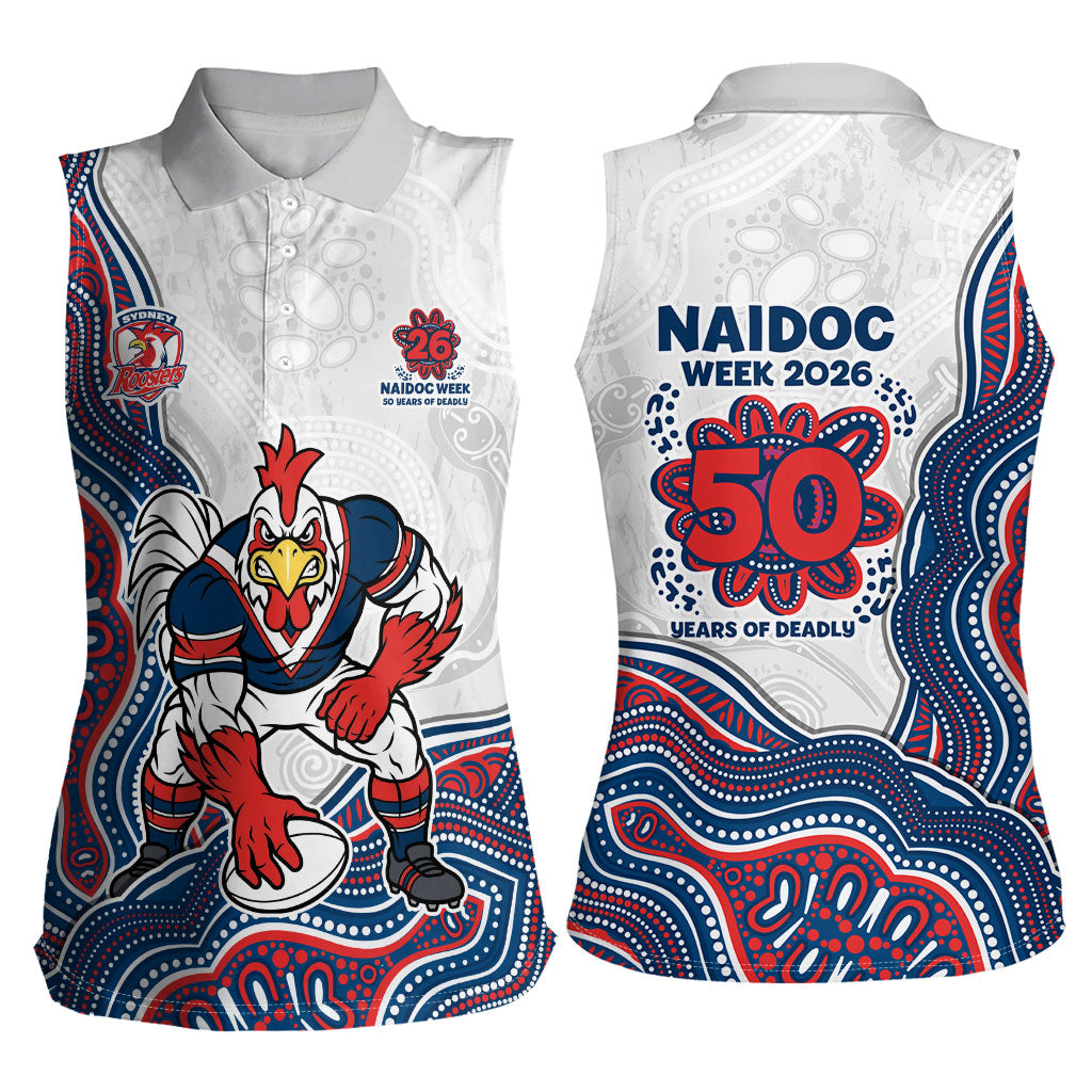 Sydney Roosters NAIDOC Week 2026 Women Sleeveless Polo Shirt First Nations of Australia Aboriginal Mascot Rugby