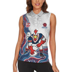 Sydney Roosters NAIDOC Week 2026 Women Sleeveless Polo Shirt First Nations of Australia Aboriginal Mascot Rugby
