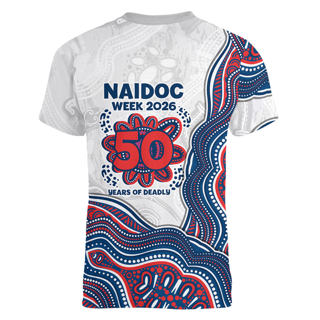 Sydney Roosters NAIDOC Week 2026 Women V-Neck T-Shirt First Nations of Australia Aboriginal Mascot Rugby