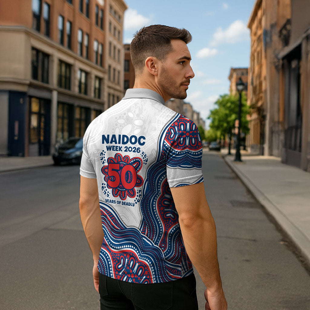 Sydney Roosters NAIDOC Week 2026 Zipper Polo Shirt First Nations of Australia Aboriginal Mascot Rugby
