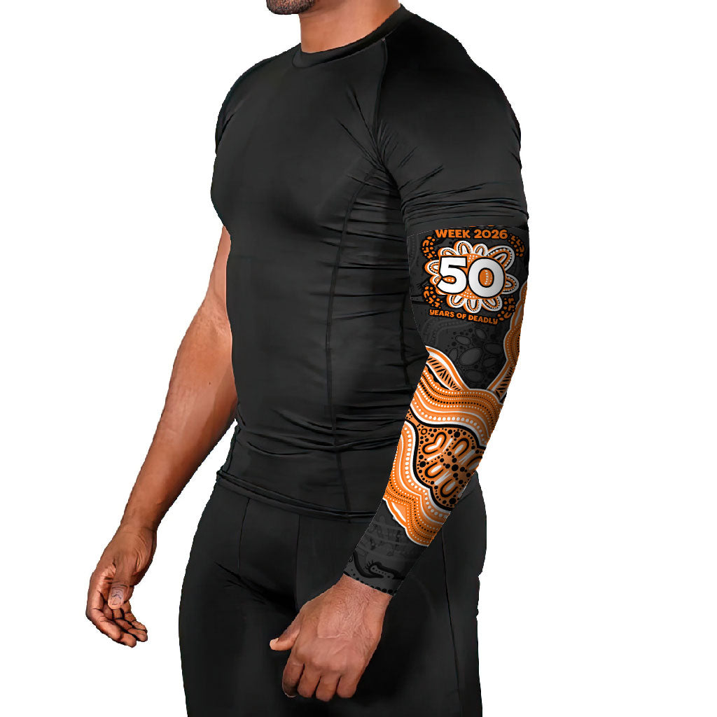 Wests Tigers NAIDOC Week 2026 Arm Sleeves First Nations of Australia Aboriginal Mascot Rugby