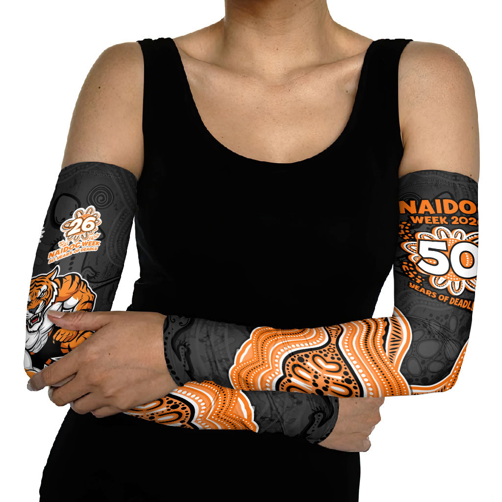 Wests Tigers NAIDOC Week 2026 Arm Sleeves First Nations of Australia Aboriginal Mascot Rugby