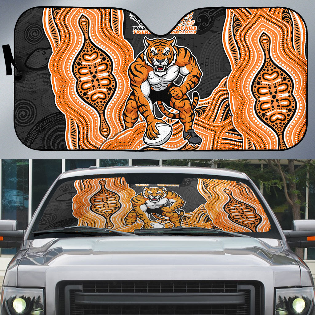 Wests Tigers NAIDOC Week 2026 Auto Sun Shade First Nations of Australia Aboriginal Mascot Rugby