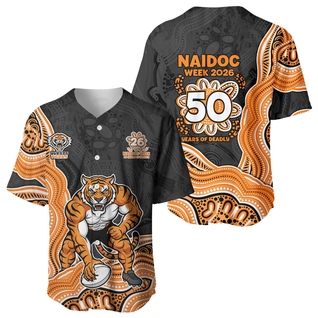 Wests Tigers NAIDOC Week 2026 Baseball Jersey First Nations of Australia Aboriginal Mascot Rugby