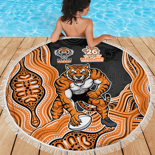Wests Tigers NAIDOC Week 2026 Beach Blanket First Nations of Australia Aboriginal Mascot Rugby