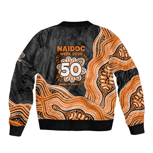 Wests Tigers NAIDOC Week 2026 Bomber Jacket First Nations of Australia Aboriginal Mascot Rugby