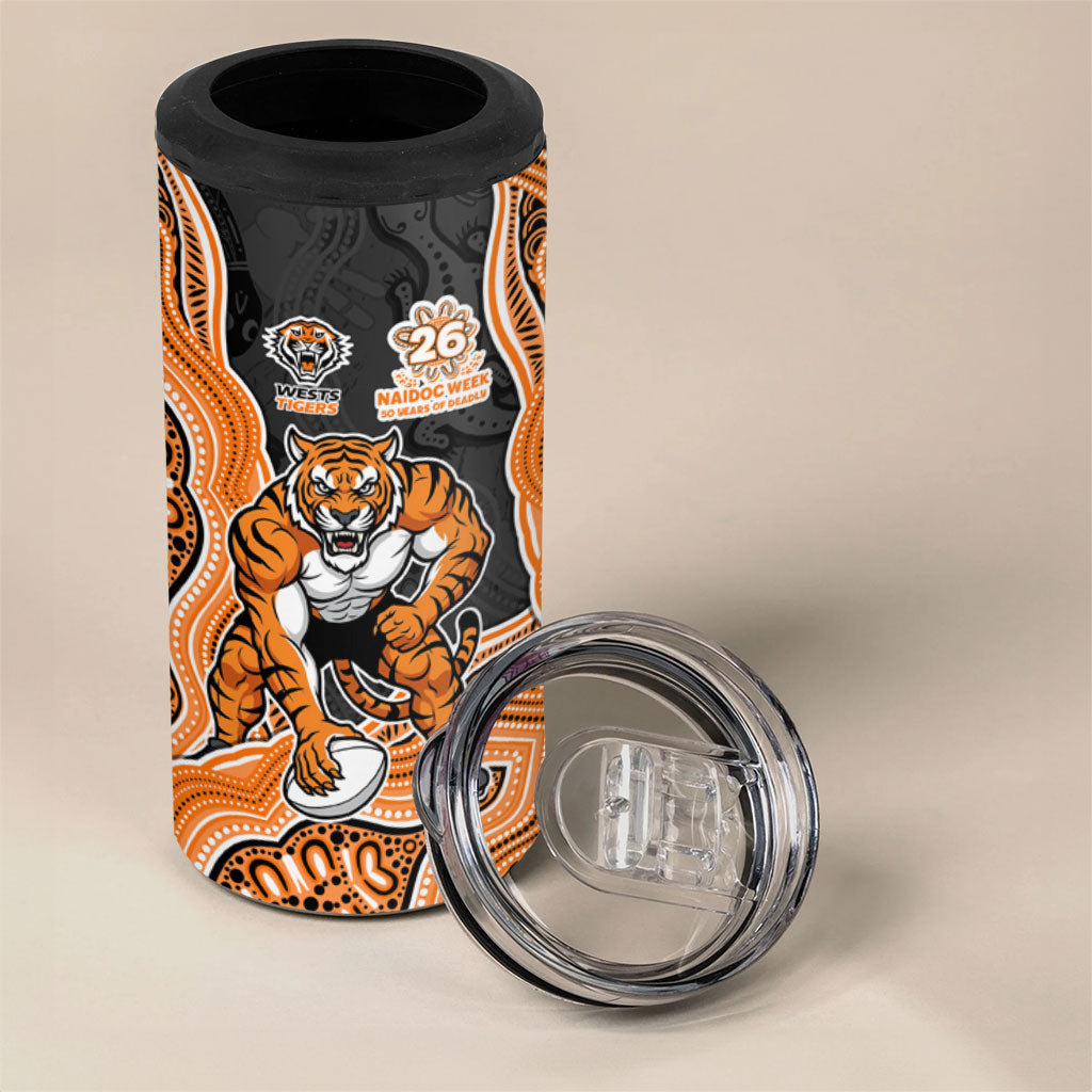 Wests Tigers NAIDOC Week 2026 4 in 1 Can Cooler Tumbler First Nations of Australia Aboriginal Mascot Rugby