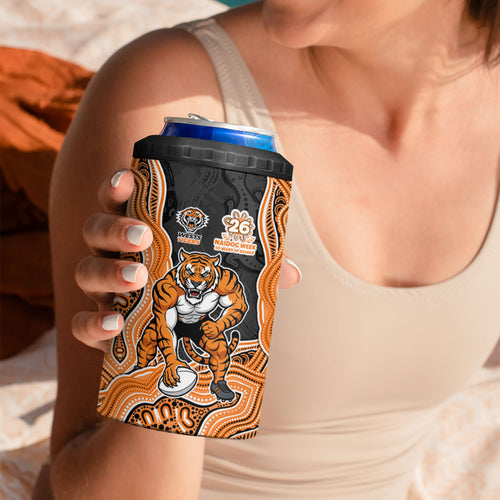 Wests Tigers NAIDOC Week 2026 4 in 1 Can Cooler Tumbler First Nations of Australia Aboriginal Mascot Rugby