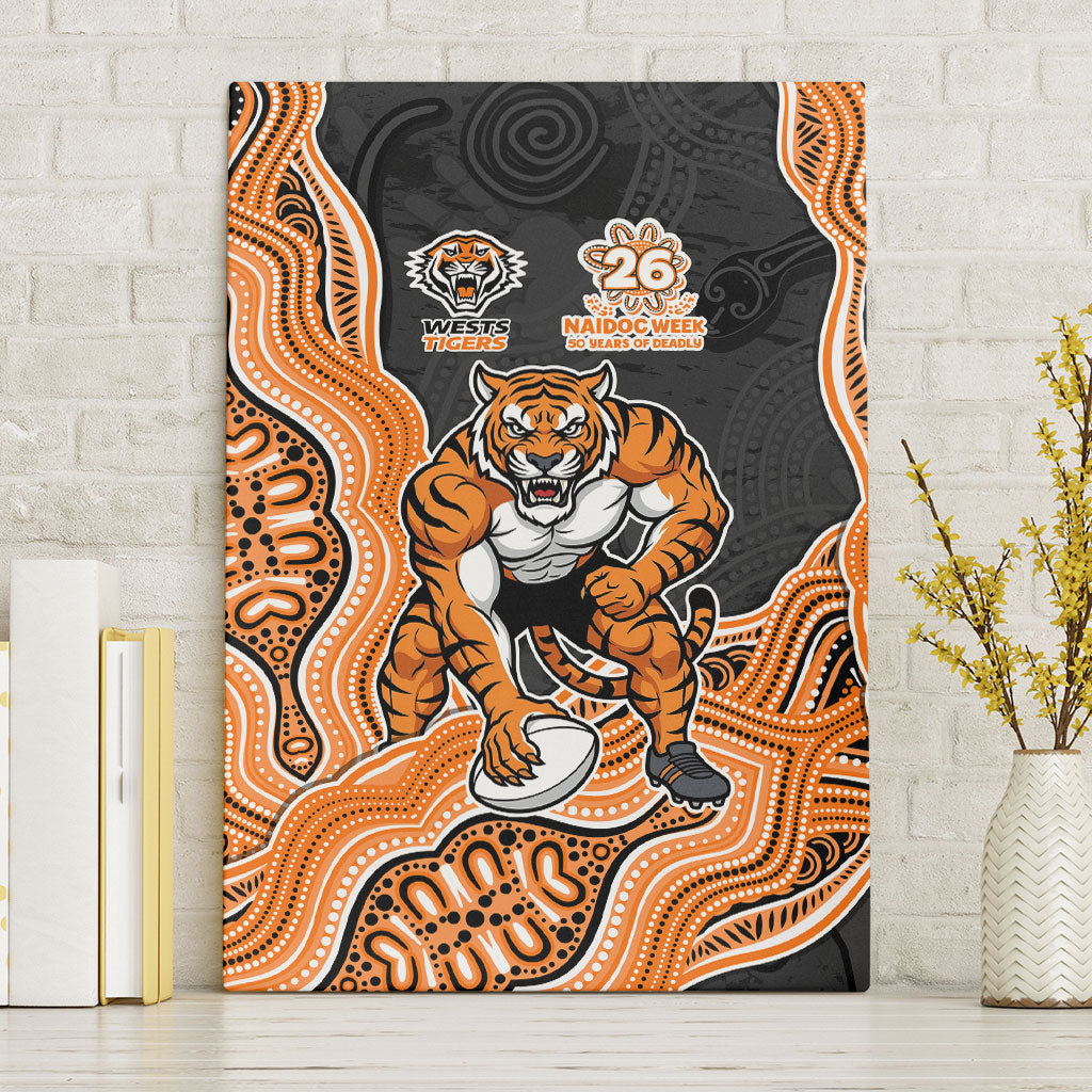 Wests Tigers NAIDOC Week 2026 Canvas Wall Art First Nations of Australia Aboriginal Mascot Rugby