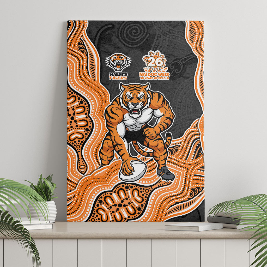 Wests Tigers NAIDOC Week 2026 Canvas Wall Art First Nations of Australia Aboriginal Mascot Rugby