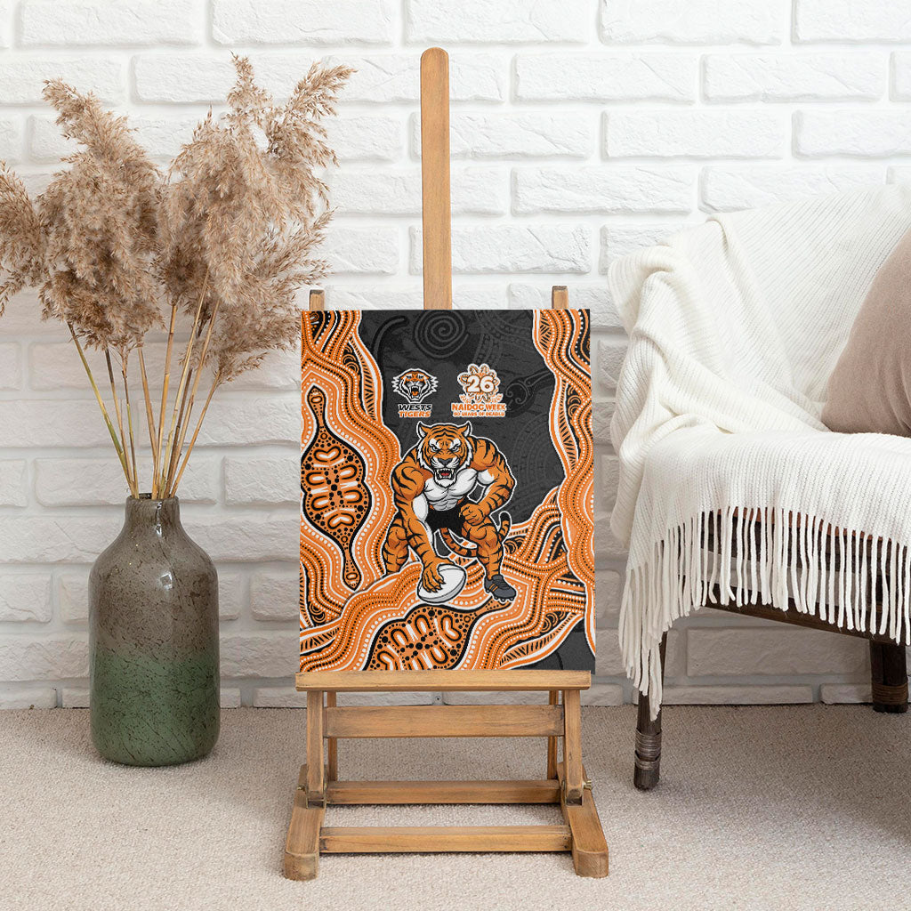 Wests Tigers NAIDOC Week 2026 Canvas Wall Art First Nations of Australia Aboriginal Mascot Rugby
