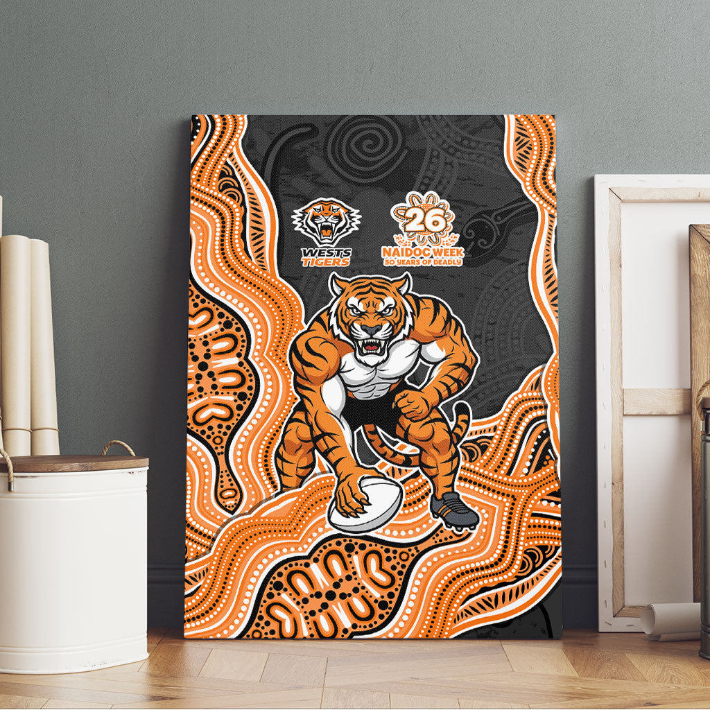 Wests Tigers NAIDOC Week 2026 Canvas Wall Art First Nations of Australia Aboriginal Mascot Rugby