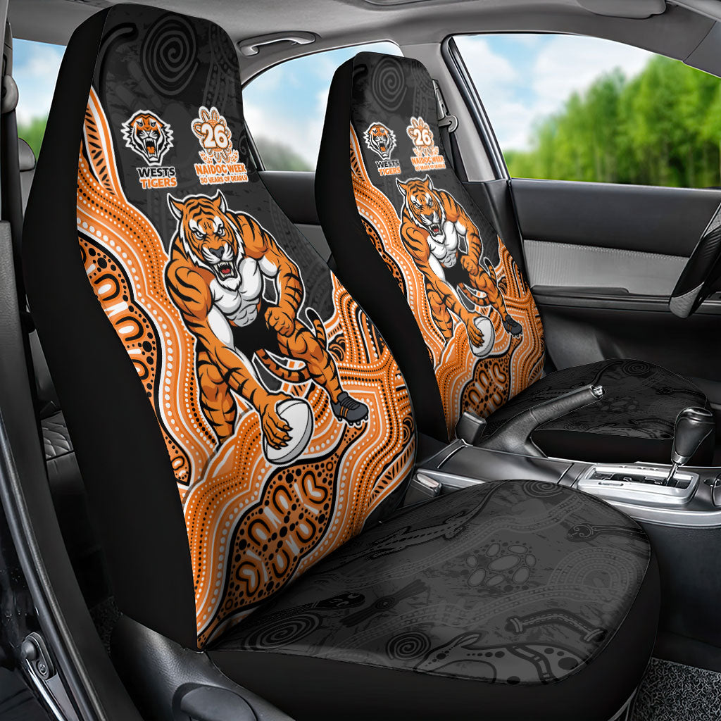 Wests Tigers NAIDOC Week 2026 Car Seat Cover First Nations of Australia Aboriginal Mascot Rugby
