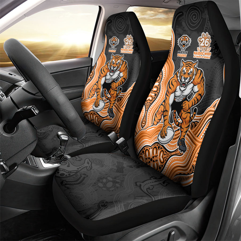 Wests Tigers NAIDOC Week 2026 Car Seat Cover First Nations of Australia Aboriginal Mascot Rugby