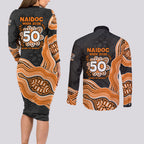 Wests Tigers NAIDOC Week 2026 Couples Matching Long Sleeve Bodycon Dress and Long Sleeve Button Shirt First Nations of Australia Aboriginal Mascot Rugby