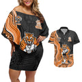 Wests Tigers NAIDOC Week 2026 Couples Matching Off Shoulder Short Dress and Hawaiian Shirt First Nations of Australia Aboriginal Mascot Rugby