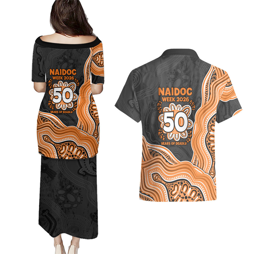 Wests Tigers NAIDOC Week 2026 Couples Matching Puletasi and Hawaiian Shirt First Nations of Australia Aboriginal Mascot Rugby