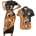 Wests Tigers NAIDOC Week 2026 Couples Matching Short Sleeve Bodycon Dress and Hawaiian Shirt First Nations of Australia Aboriginal Mascot Rugby
