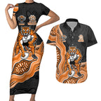 Wests Tigers NAIDOC Week 2026 Couples Matching Short Sleeve Bodycon Dress and Hawaiian Shirt First Nations of Australia Aboriginal Mascot Rugby