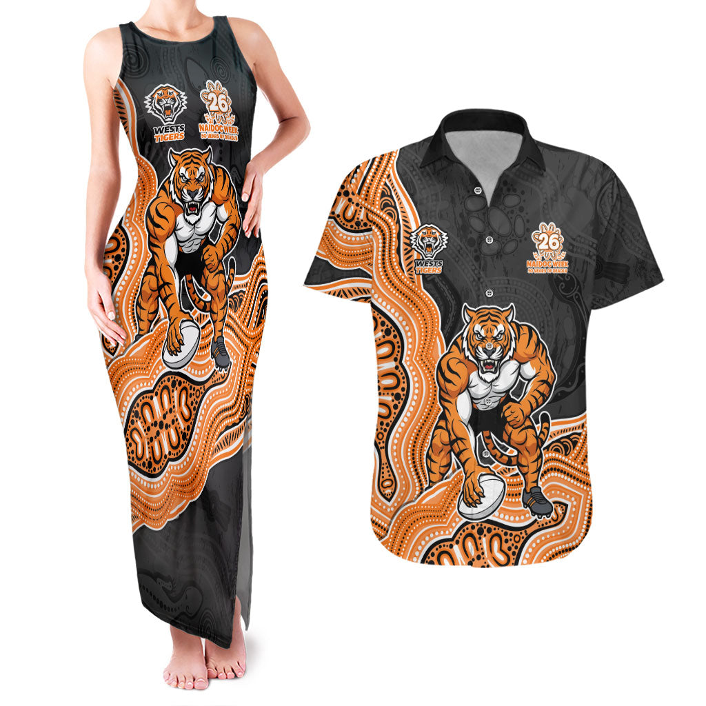 Wests Tigers NAIDOC Week 2026 Couples Matching Tank Maxi Dress and Hawaiian Shirt First Nations of Australia Aboriginal Mascot Rugby