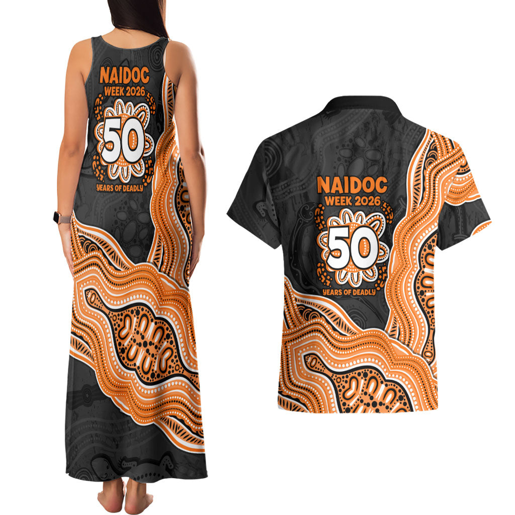 Wests Tigers NAIDOC Week 2026 Couples Matching Tank Maxi Dress and Hawaiian Shirt First Nations of Australia Aboriginal Mascot Rugby