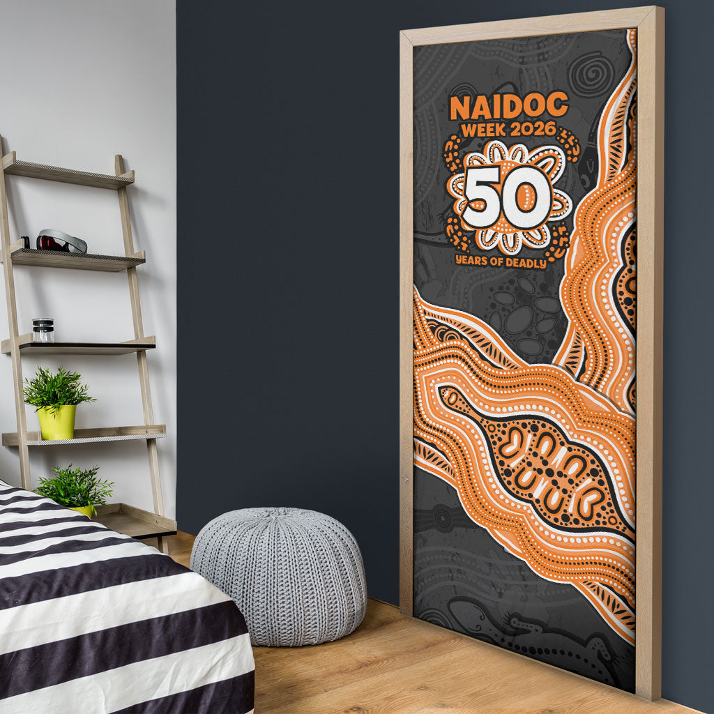 Wests Tigers NAIDOC Week 2026 Door Cover First Nations of Australia Aboriginal Mascot Rugby