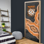 Wests Tigers NAIDOC Week 2026 Door Cover First Nations of Australia Aboriginal Mascot Rugby