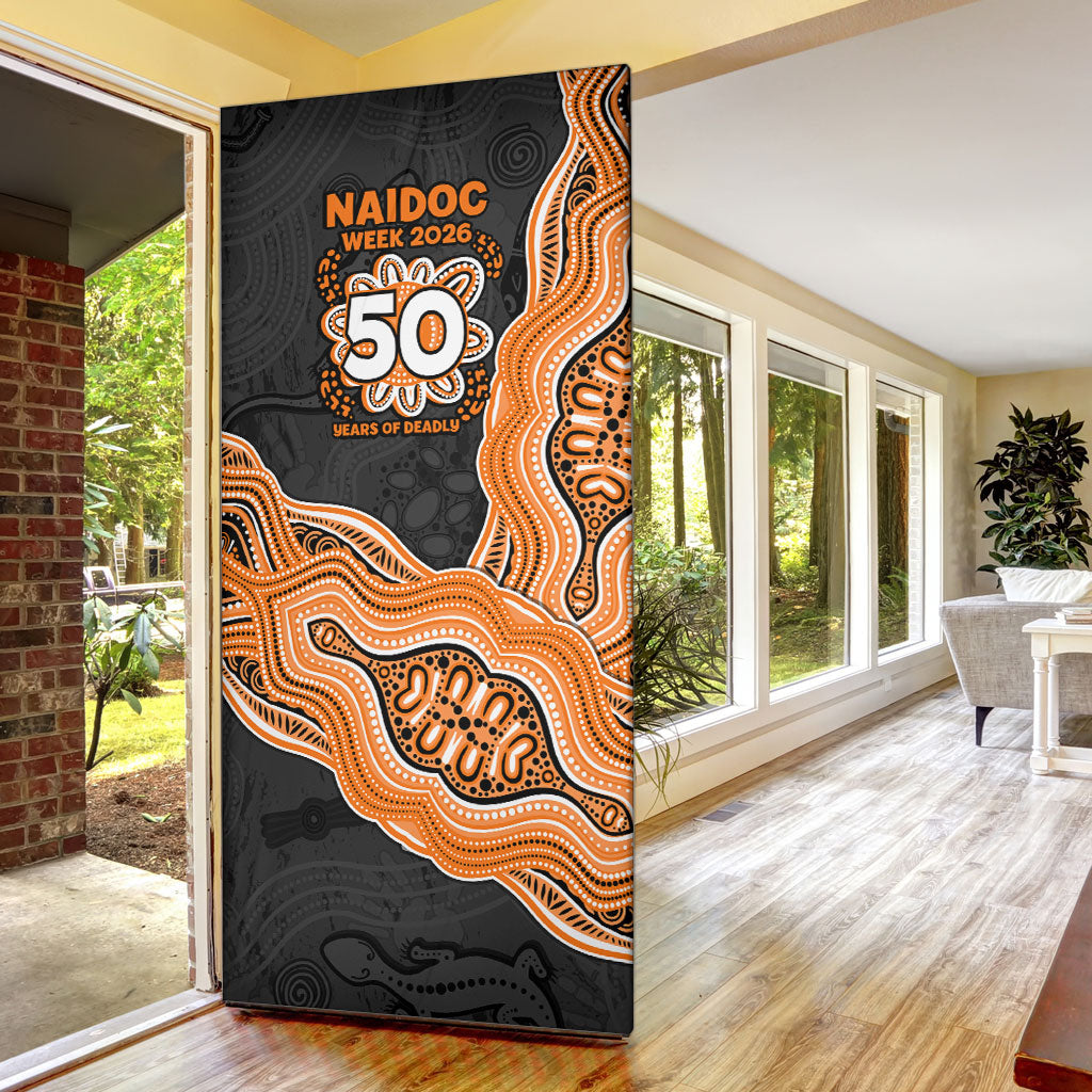Wests Tigers NAIDOC Week 2026 Door Cover First Nations of Australia Aboriginal Mascot Rugby