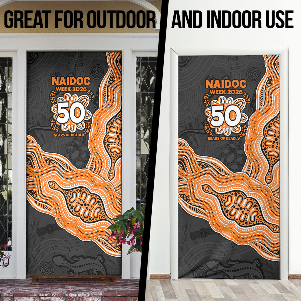 Wests Tigers NAIDOC Week 2026 Door Cover First Nations of Australia Aboriginal Mascot Rugby