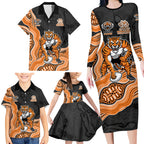 Wests Tigers NAIDOC Week 2026 Family Matching Long Sleeve Bodycon Dress and Hawaiian Shirt First Nations of Australia Aboriginal Mascot Rugby