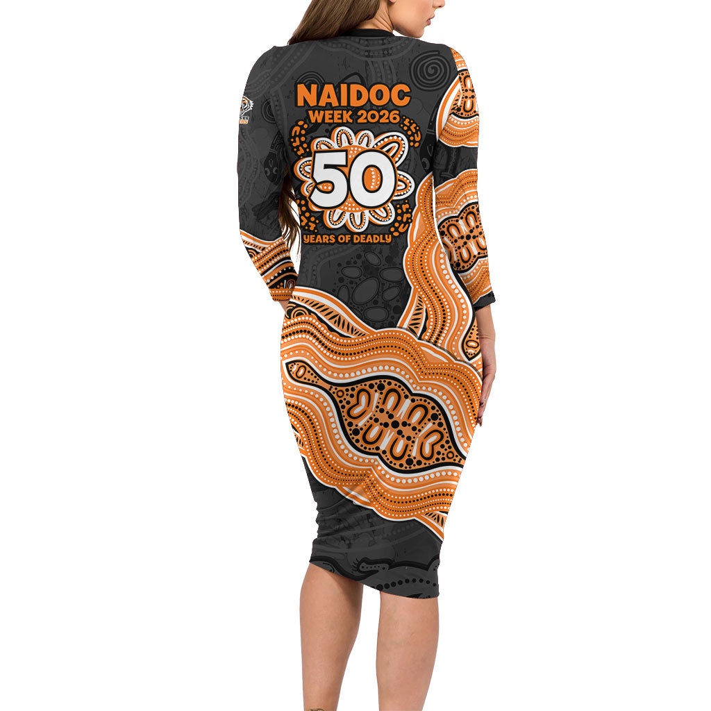 Wests Tigers NAIDOC Week 2026 Family Matching Long Sleeve Bodycon Dress and Hawaiian Shirt First Nations of Australia Aboriginal Mascot Rugby