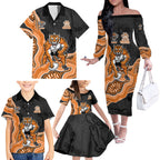 Wests Tigers NAIDOC Week 2026 Family Matching Off The Shoulder Long Sleeve Dress and Hawaiian Shirt First Nations of Australia Aboriginal Mascot Rugby