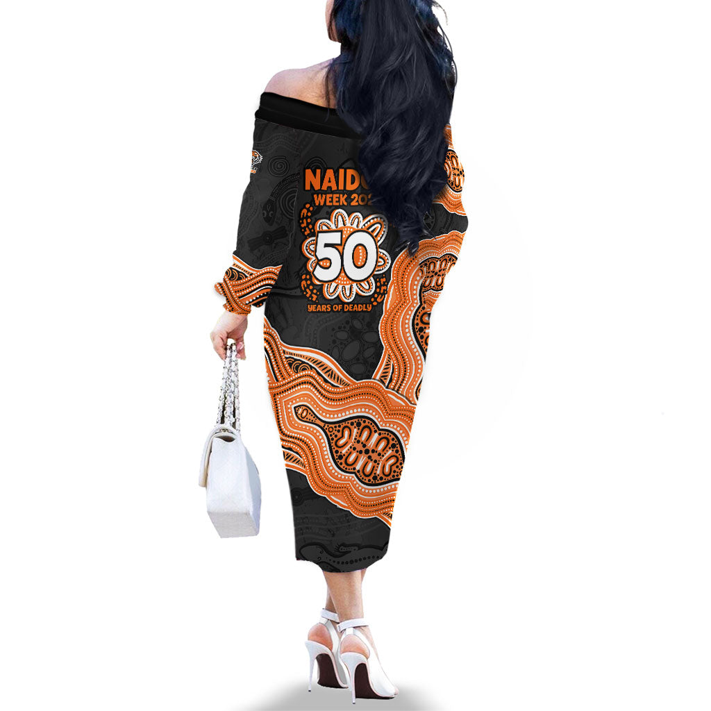 Wests Tigers NAIDOC Week 2026 Family Matching Off The Shoulder Long Sleeve Dress and Hawaiian Shirt First Nations of Australia Aboriginal Mascot Rugby