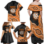 Wests Tigers NAIDOC Week 2026 Family Matching Off Shoulder Maxi Dress and Hawaiian Shirt First Nations of Australia Aboriginal Mascot Rugby