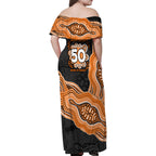 Wests Tigers NAIDOC Week 2026 Family Matching Off Shoulder Maxi Dress and Hawaiian Shirt First Nations of Australia Aboriginal Mascot Rugby