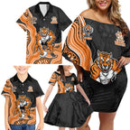 Wests Tigers NAIDOC Week 2026 Family Matching Off Shoulder Short Dress and Hawaiian Shirt First Nations of Australia Aboriginal Mascot Rugby