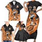 Wests Tigers NAIDOC Week 2026 Family Matching Short Sleeve Bodycon Dress and Hawaiian Shirt First Nations of Australia Aboriginal Mascot Rugby