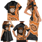 Wests Tigers NAIDOC Week 2026 Family Matching Short Sleeve Bodycon Dress and Hawaiian Shirt First Nations of Australia Aboriginal Mascot Rugby