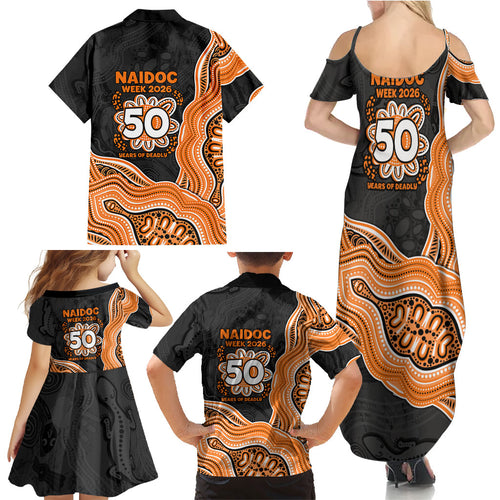Wests Tigers NAIDOC Week 2026 Family Matching Summer Maxi Dress and Hawaiian Shirt First Nations of Australia Aboriginal Mascot Rugby