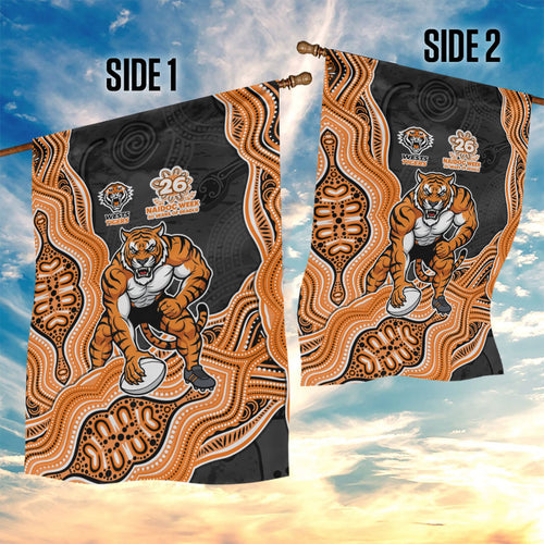 Wests Tigers NAIDOC Week 2026 Garden Flag First Nations of Australia Aboriginal Mascot Rugby