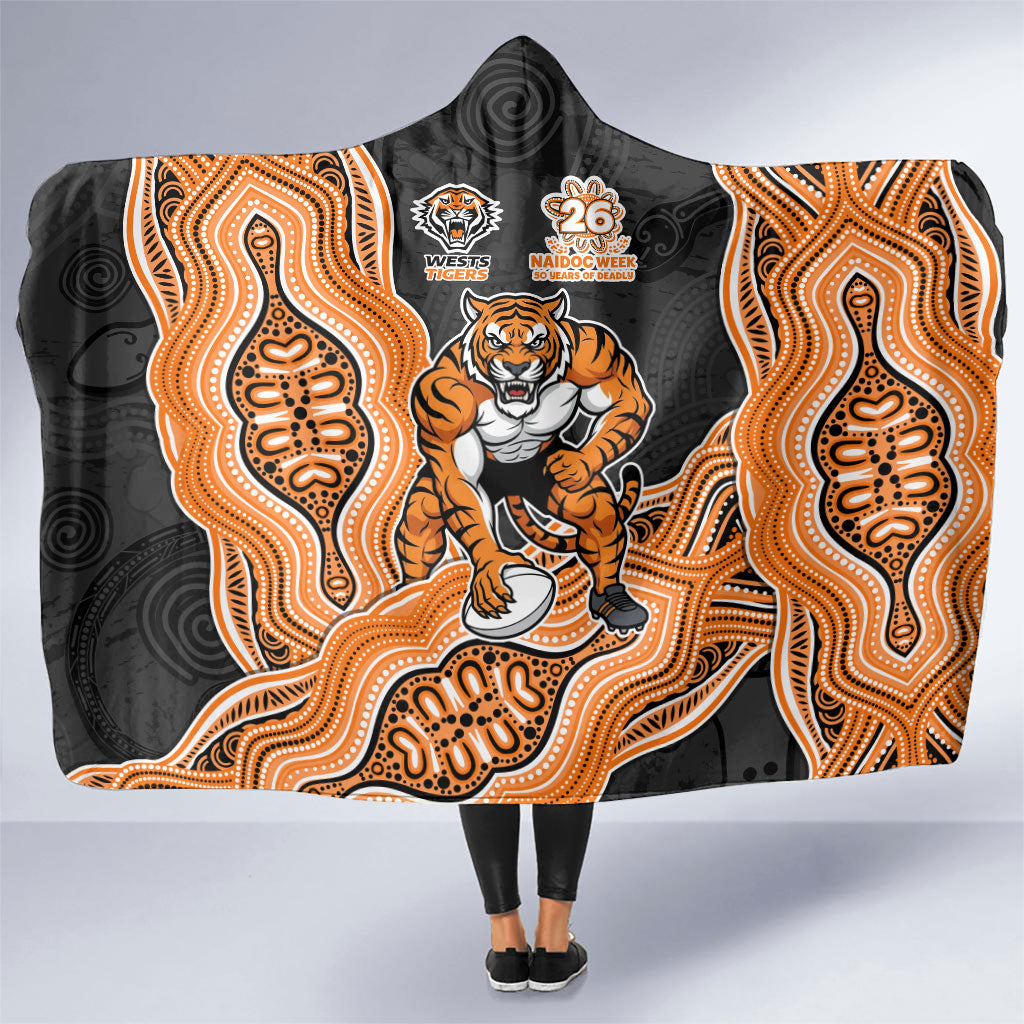Wests Tigers NAIDOC Week 2026 Hooded Blanket First Nations of Australia Aboriginal Mascot Rugby