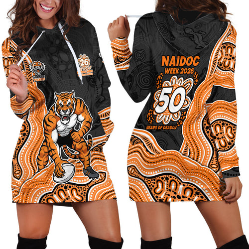 Wests Tigers NAIDOC Week 2026 Hoodie Dress First Nations of Australia Aboriginal Mascot Rugby