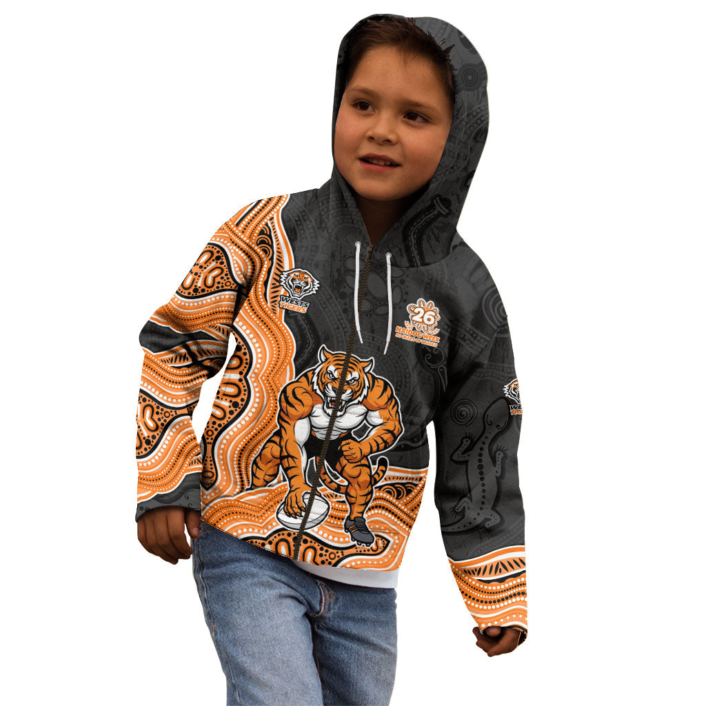 Wests Tigers NAIDOC Week 2026 Kid Hoodie First Nations of Australia Aboriginal Mascot Rugby