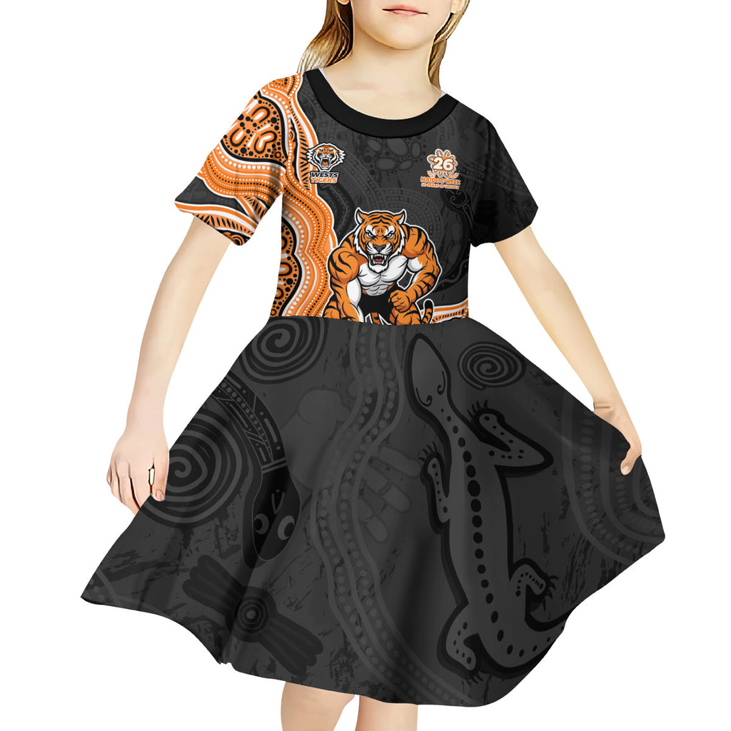 Wests Tigers NAIDOC Week 2026 Kid Short Sleeve Dress First Nations of Australia Aboriginal Mascot Rugby