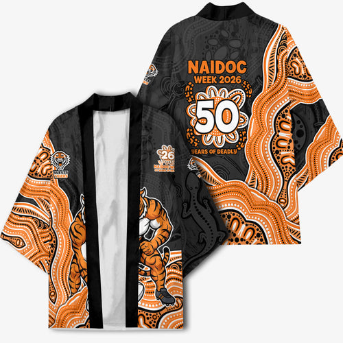 Wests Tigers NAIDOC Week 2026 Kimono First Nations of Australia Aboriginal Mascot Rugby