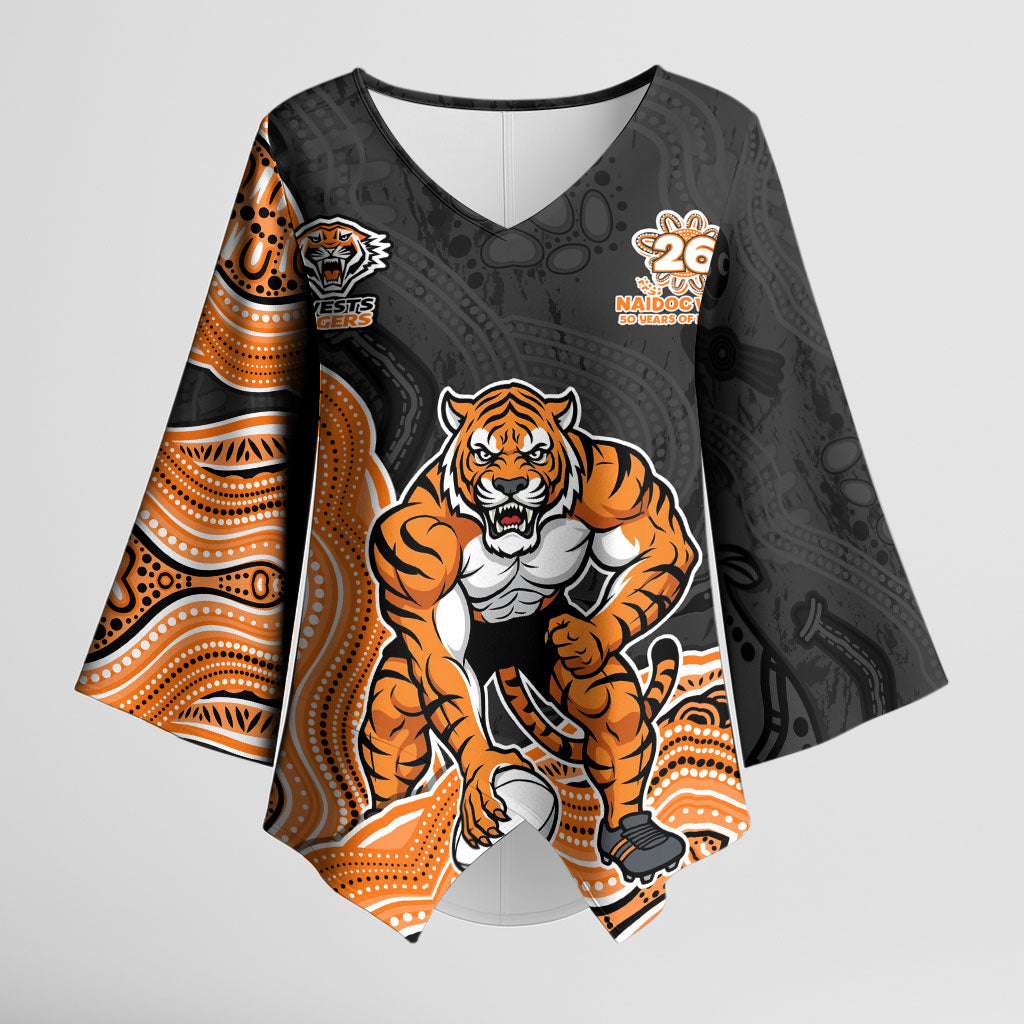 Wests Tigers NAIDOC Week 2026 Kimono Sleeve Blouse First Nations of Australia Aboriginal Mascot Rugby